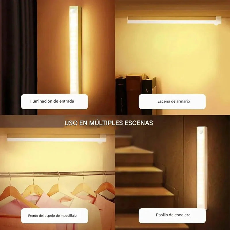 LUZ LED RECARGABLE Y MAGNETICA CON DETECTOR DE MOVIMIENTO (30cm)